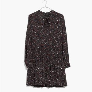 Madewell Balsam Tie-Neck Dress In Starry Night - image 1